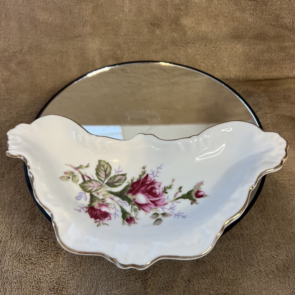Vintage Porcelain Rose‎ Trinket Tray G765, Circa 1950's